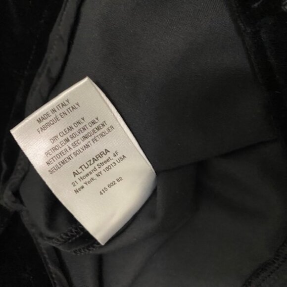 Altuzarra Black Velvet Boot Cut Pants Size 12 NWOT - Picture 12 of 12